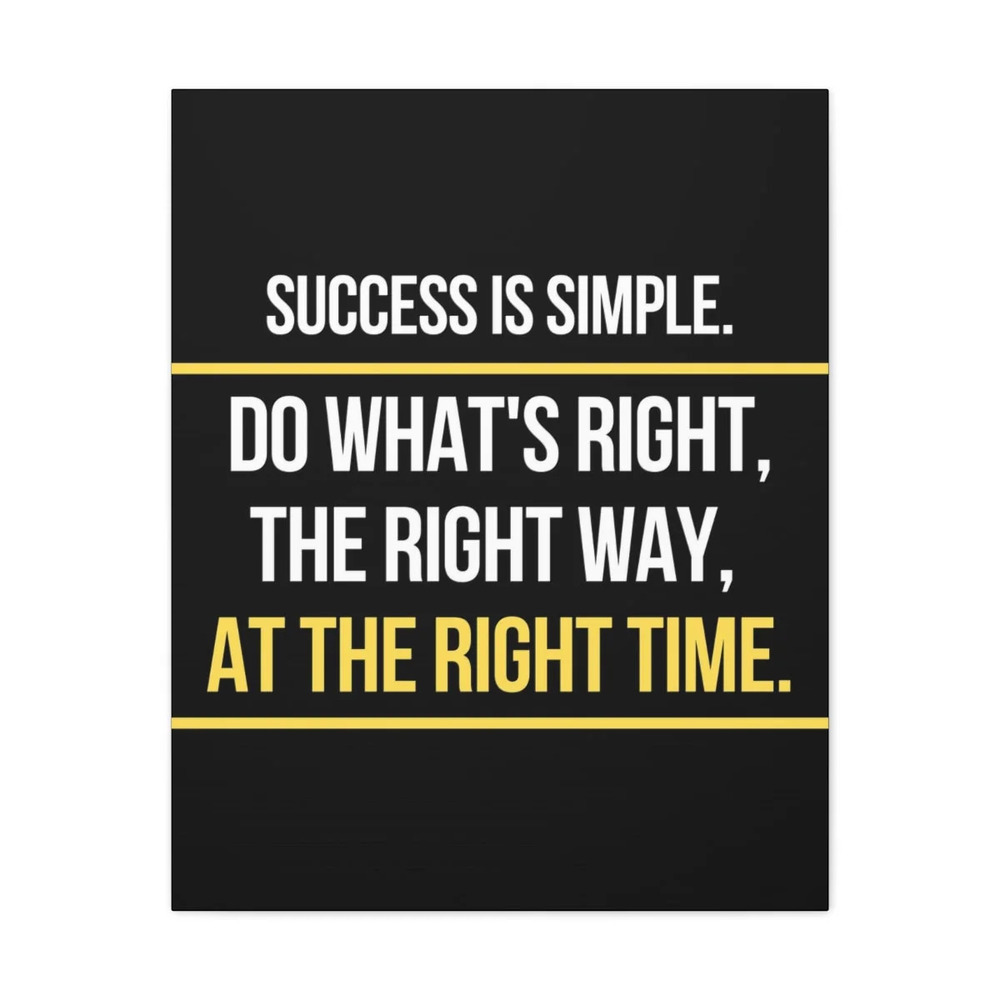 Inspirational Wall Art Success Is Simple Motivation for Inspiring Success Quote